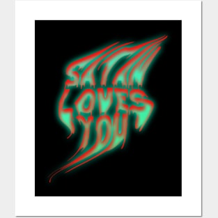 satan loves you melted Posters and Art